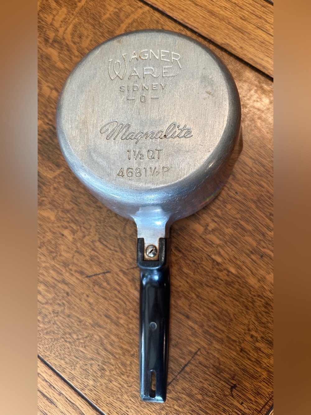 Vintage Wagner Ware Sidney Magnalite 1.5 Quart Saucepan 4681 1/2 P Cast Aluminum - Picture 4 of 5